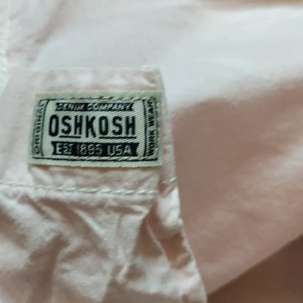 Oshkosh Button Down Shirt 4T Pink Cotton Pastel Pink Spring Easter